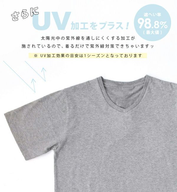 zootie（ズーティー）：汗しみない Vネック Tシャツ［メンズ］ | イーザッカマニアストアーズ