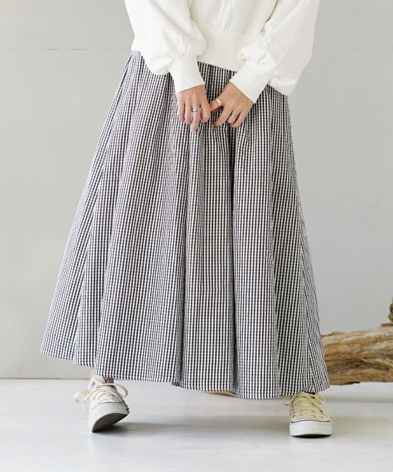Demi-Luxe BEAMS（デミルクス ビームス）の「Demi-Luxe BEAMS / サッカー ギンガムチェック スカート（スカート）」 -  WEAR