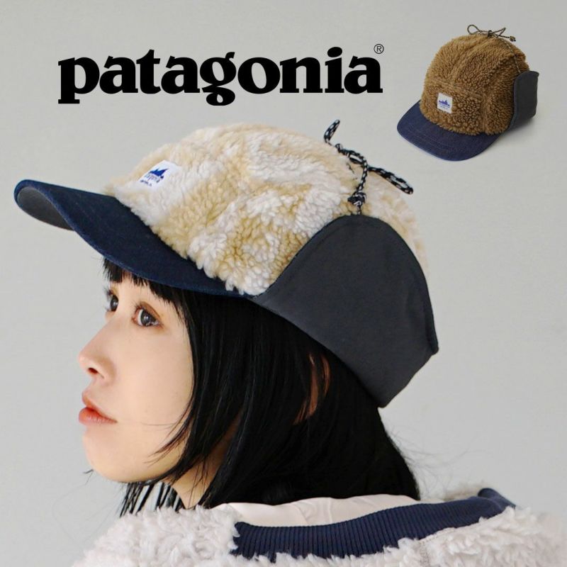 patagonia(パタゴニア):Range Earflap CAP PenguinSquawkNatural Sサイズ